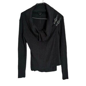 Kenneth Cole New York Womens Gray Cowl Neck Knitted Pullover Sweater Size Small